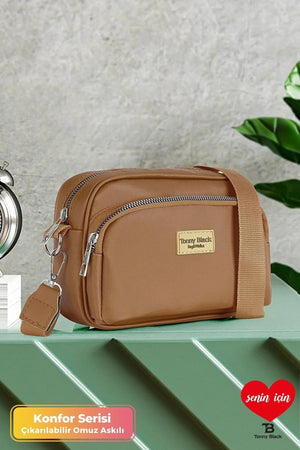 Original Women'S Two-Eye Comfortable Column Strap Cross Adjustable Strap Waterproof Shoulder Bag