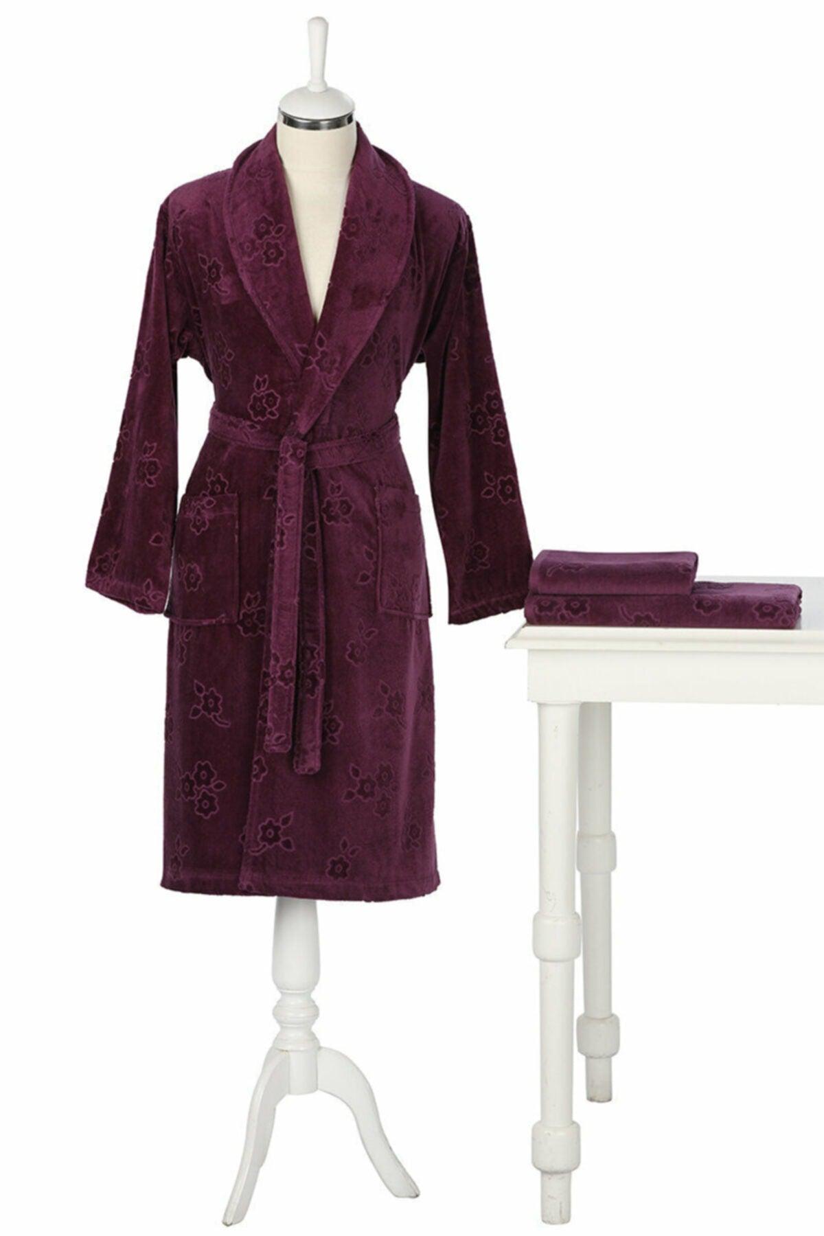 Mayra Velvet Towel Women's Bathrobe Set - Swordslife