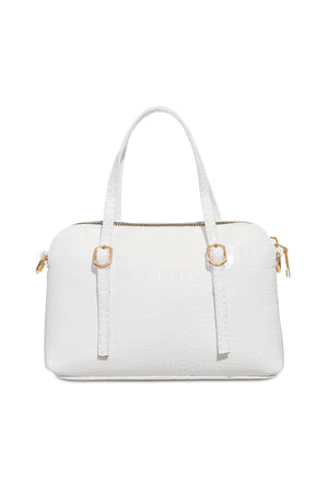 Women'S Leather Look Double Handle Bag