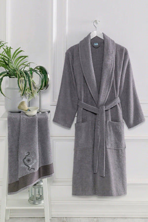Unisex Cotton Towel Bath Robe Set - Swordslife