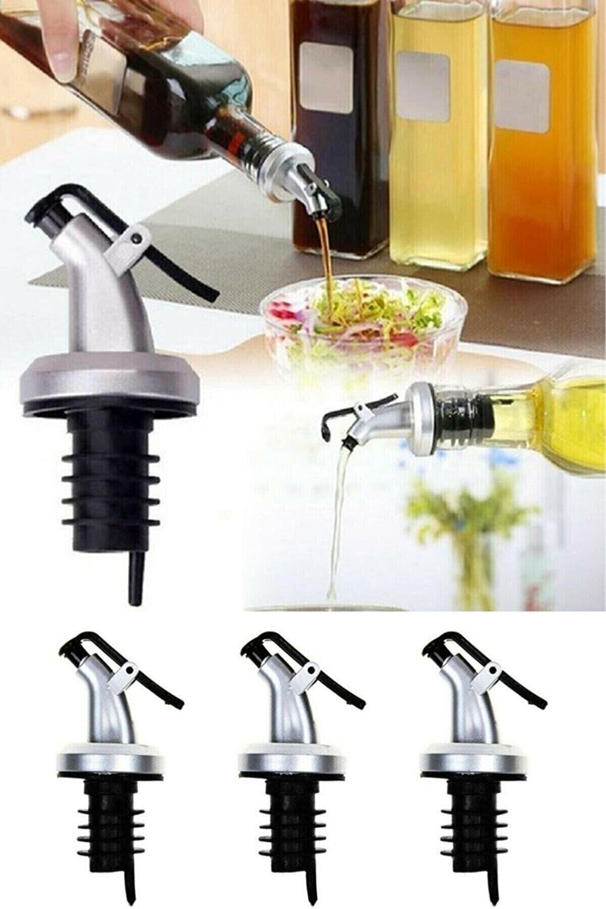 3-Piece Cap Oil Stopper Oil Pot Bottle Tip Oil Holder Vinegar Sauce Bottle Head Non-Drip