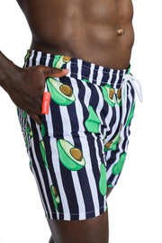 Men'S Avocado Patterned Sea Shorts
