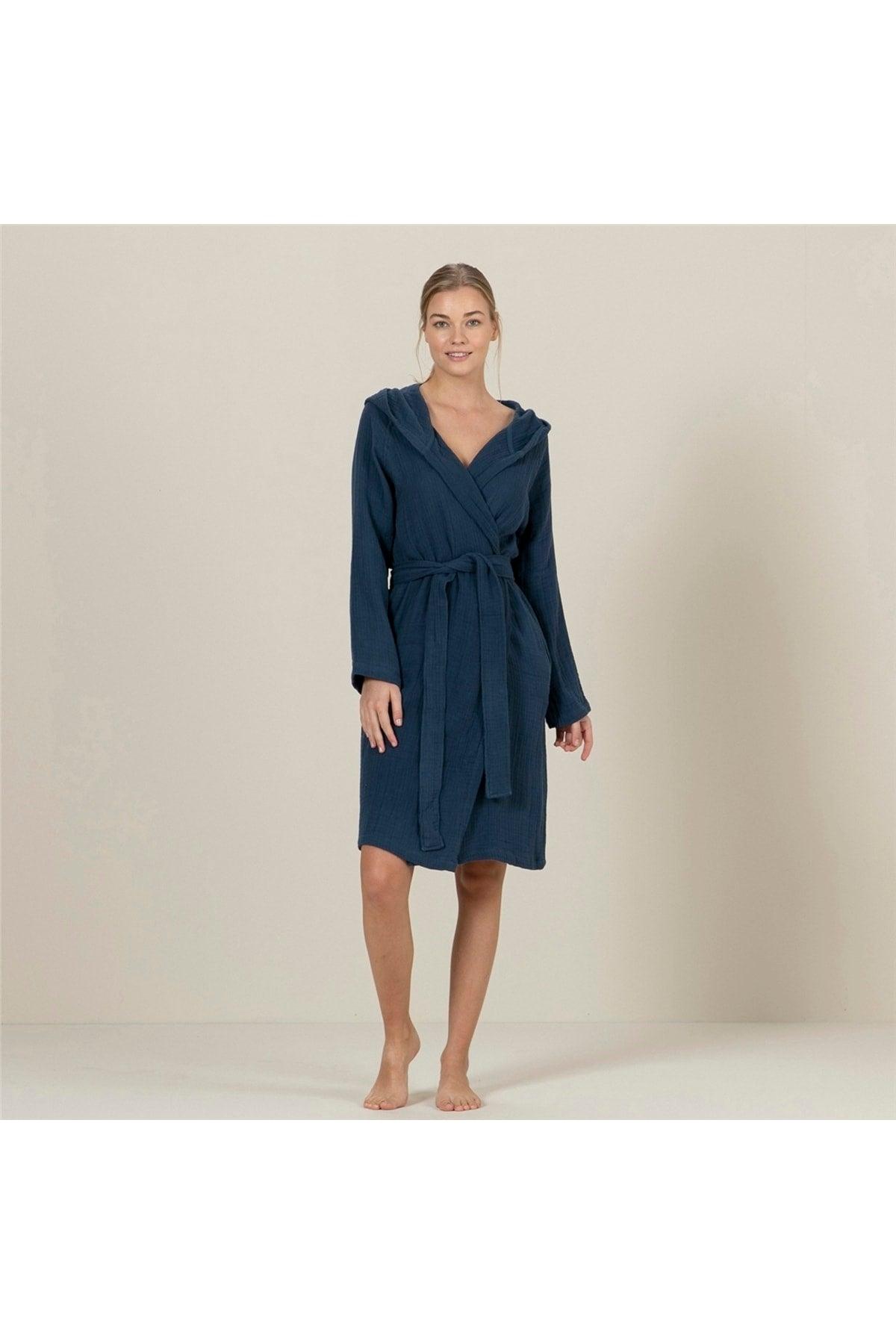 Armin Unisex Bathrobe Marine Blue - Swordslife