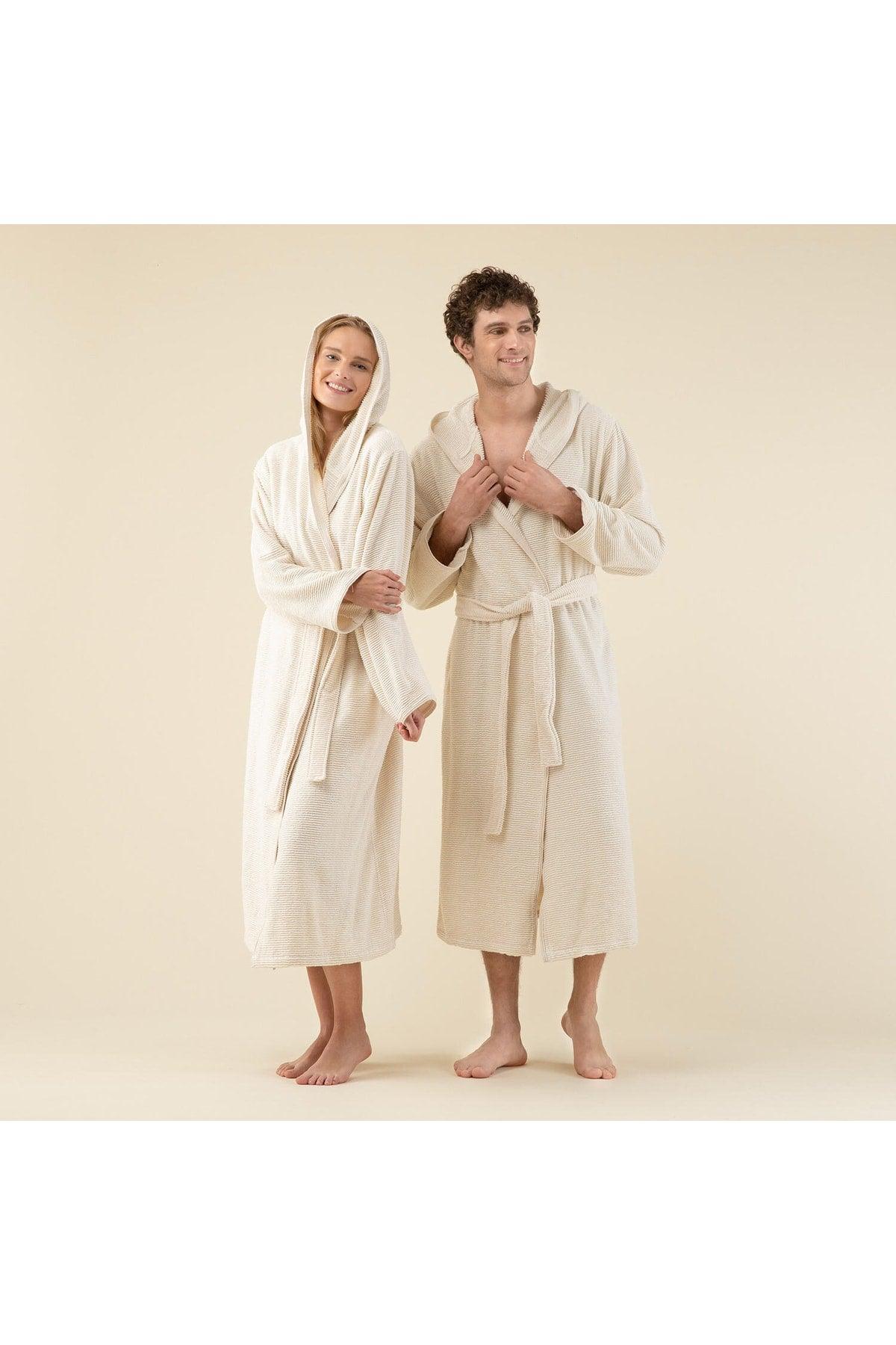 Lydia Unisex Bathrobe Natural - Swordslife