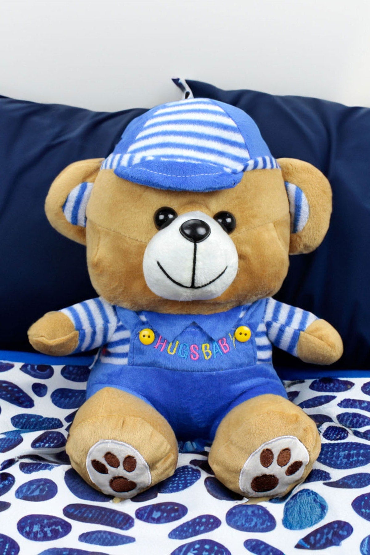 Hugs Baby Blue Dress Plush Teddy Bear 38Cm