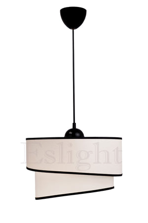 Ruzgar Modern Single Pendant Lamp Chandelier Cream-Black E101