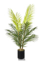 Artificial Flower Areca Tree Palm Tree Black Potted Indoor Flower With Bamboo Stem 18 Leaf 85 Cm - Swordslife