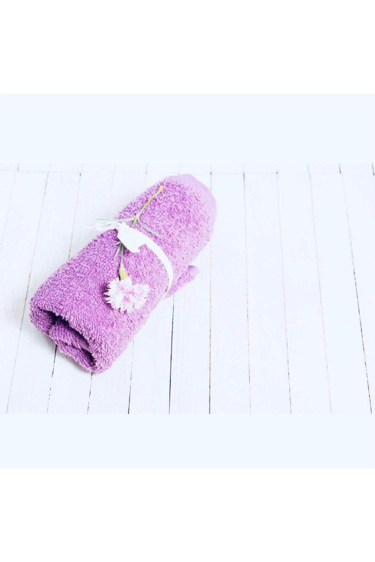 100% Cotton Hand Face Towel Set of 6 Lilac Colored Towels 30x50 - Swordslife