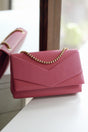 Women's Fuchsia Envelope Box Shoulder Bag - Swordslife