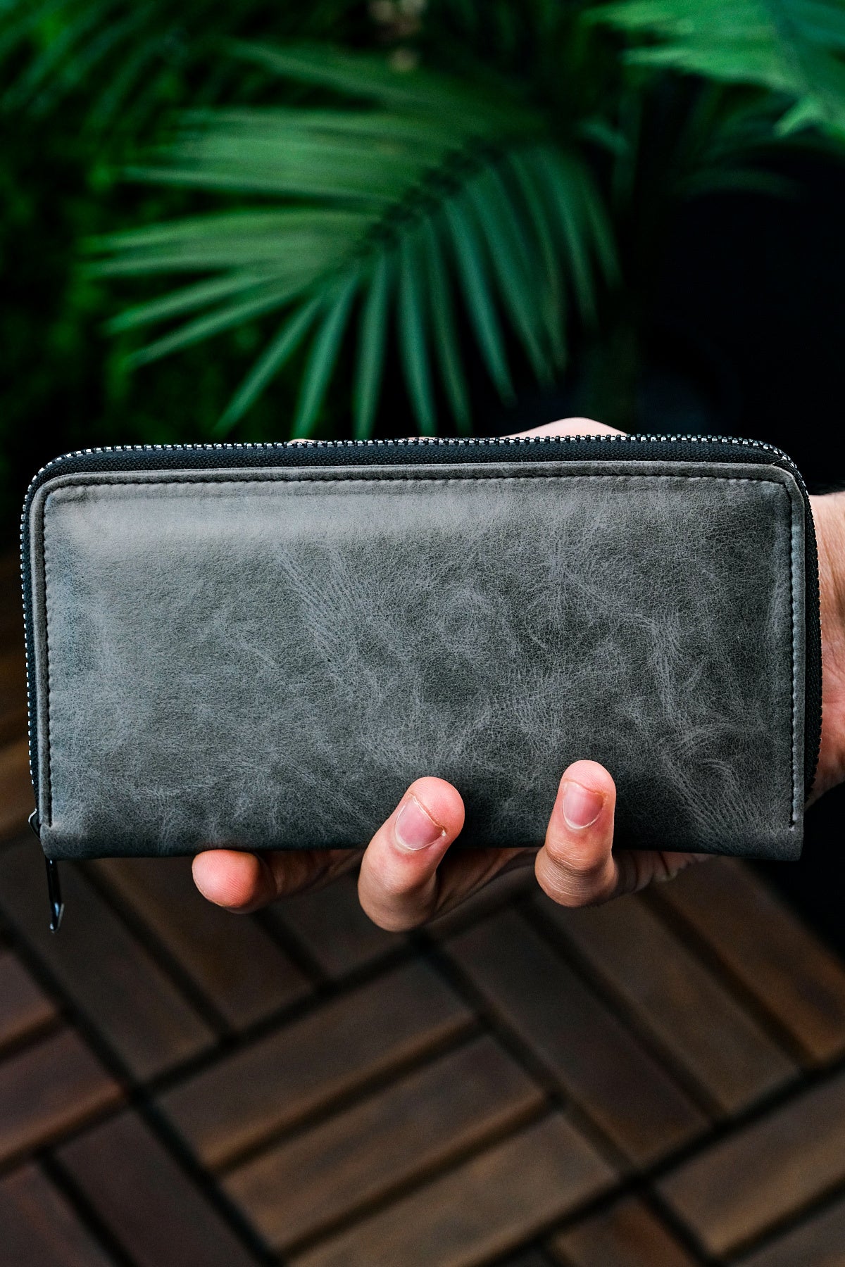 Unisex Vegan Leather Card Holder Wallet With Phone Compartment Xclub Model