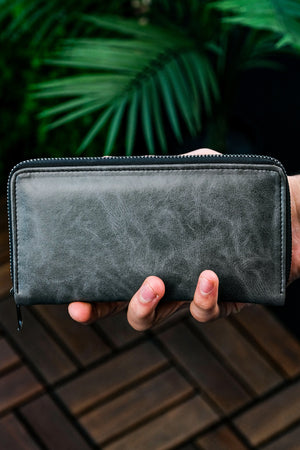 Unisex Vegan Leather Card Holder Wallet With Phone Compartment Xclub Model
