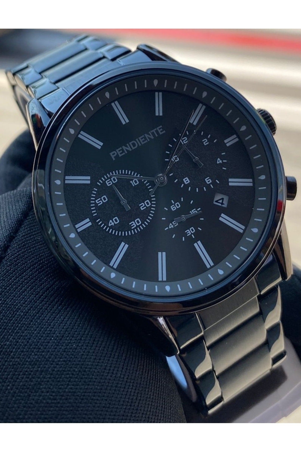 Black Men'S Wristwatch 3 Atm Waterproof Stainless Steel Machine Guaranteed