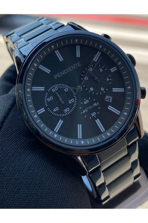 Black Men'S Wristwatch 3 Atm Waterproof Stainless Steel Machine Guaranteed