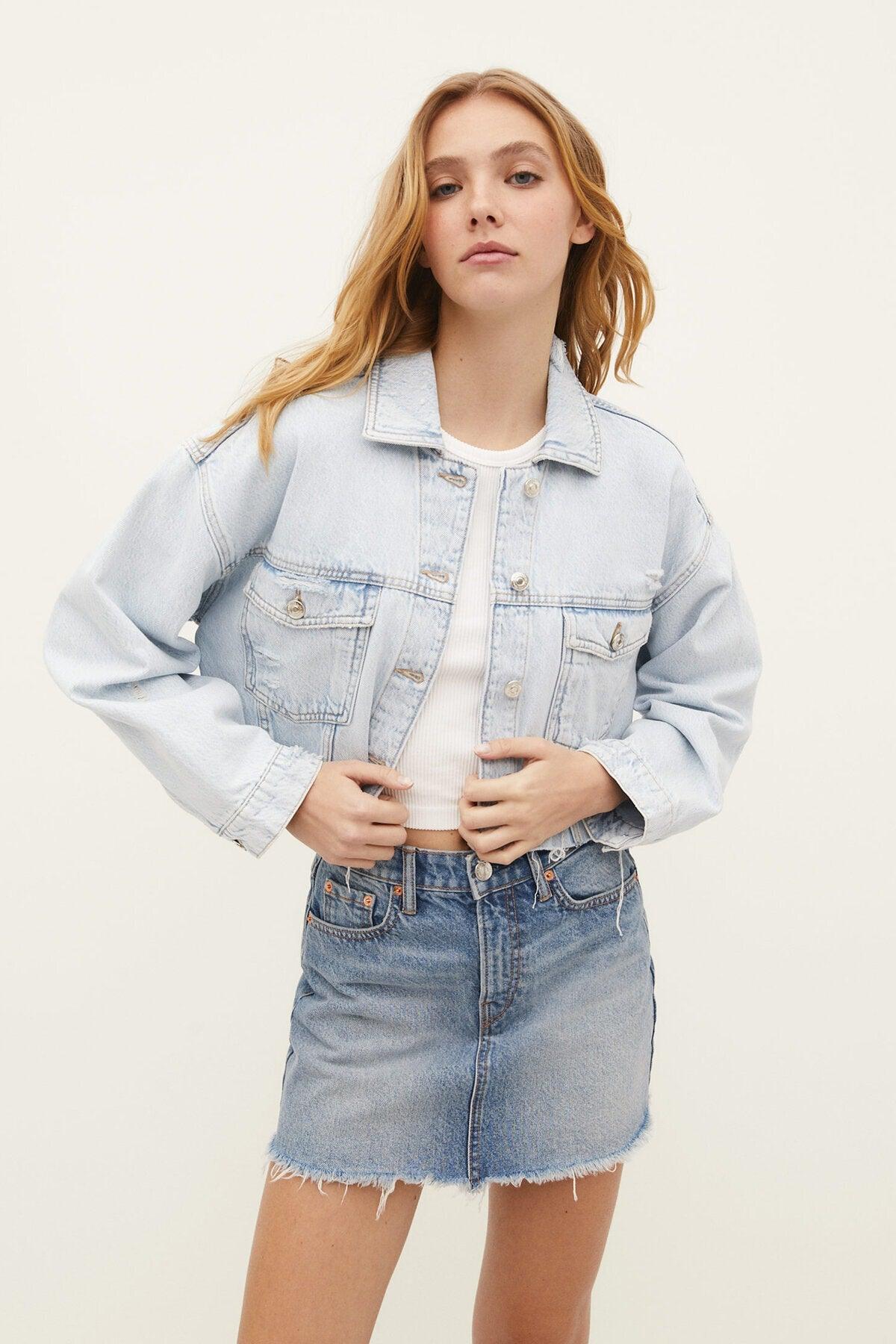 Short Denim Jacket - Swordslife