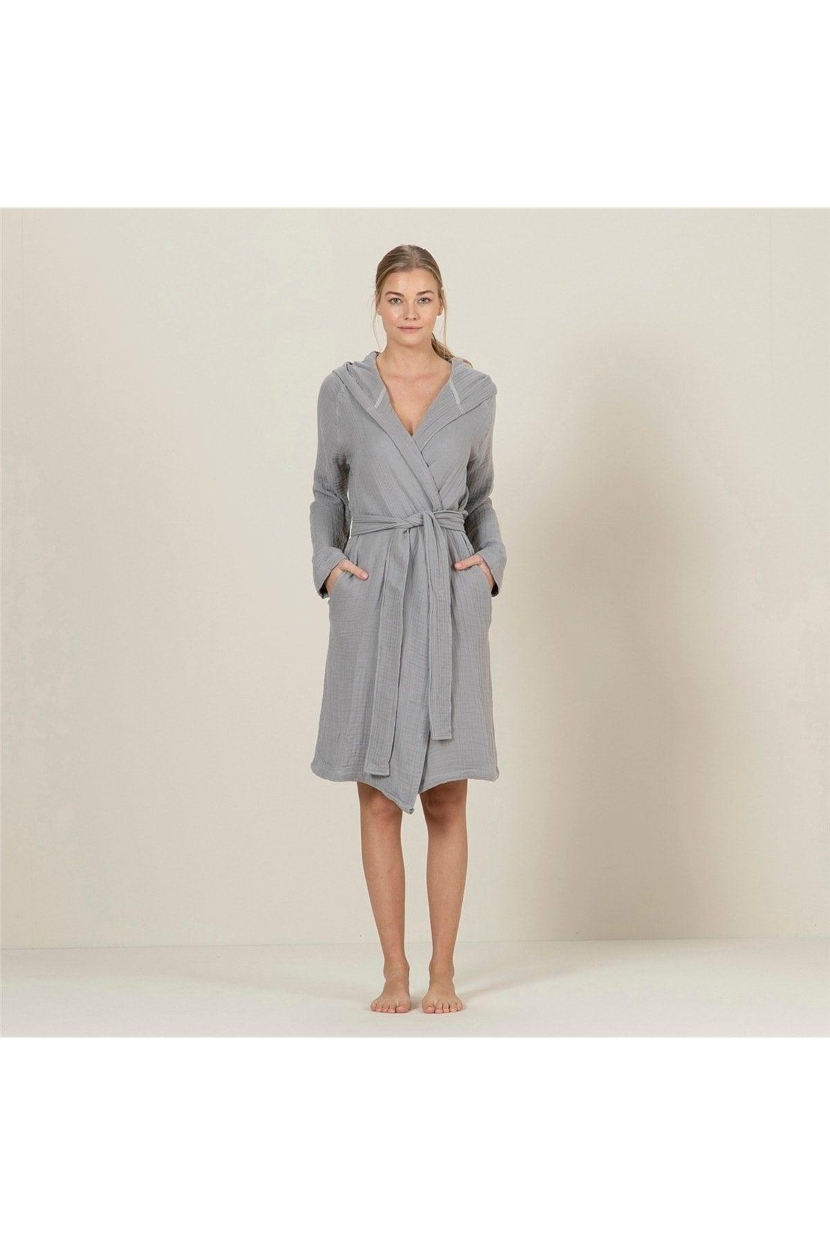 Armin Unisex Bathrobe Warm Gray - Swordslife