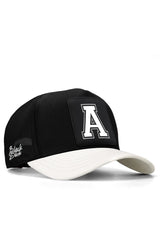 V1 Trucker Letter A - 1 Code Logo Unisex White Cap - Black Cap (Cap)