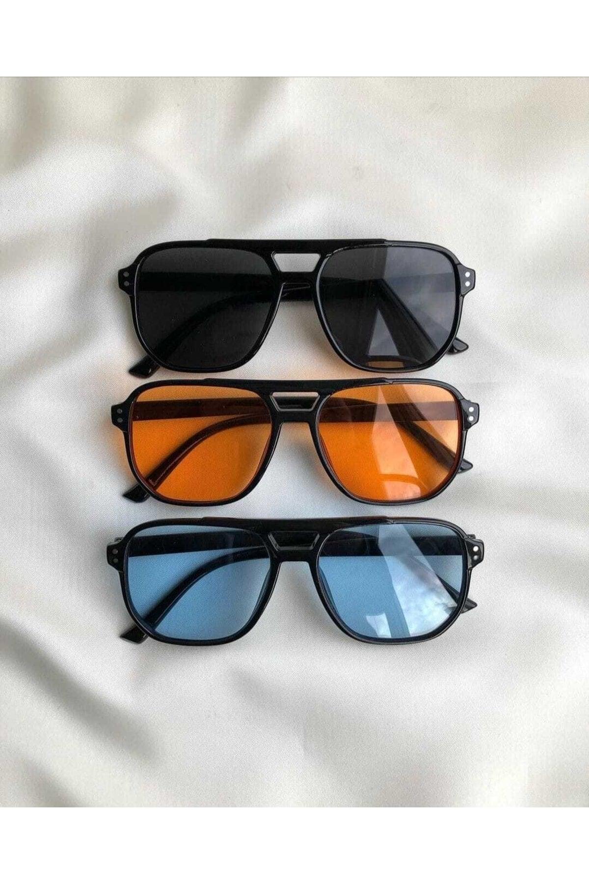 New Season Tinted Glass Unisex 3-Pack Sunglasses Set - Swordslife