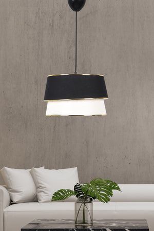 Genial Single Pendant Lamp Black White Mdrn-45