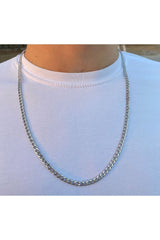 Figaro Model Flat Men's Steel Necklace Chain