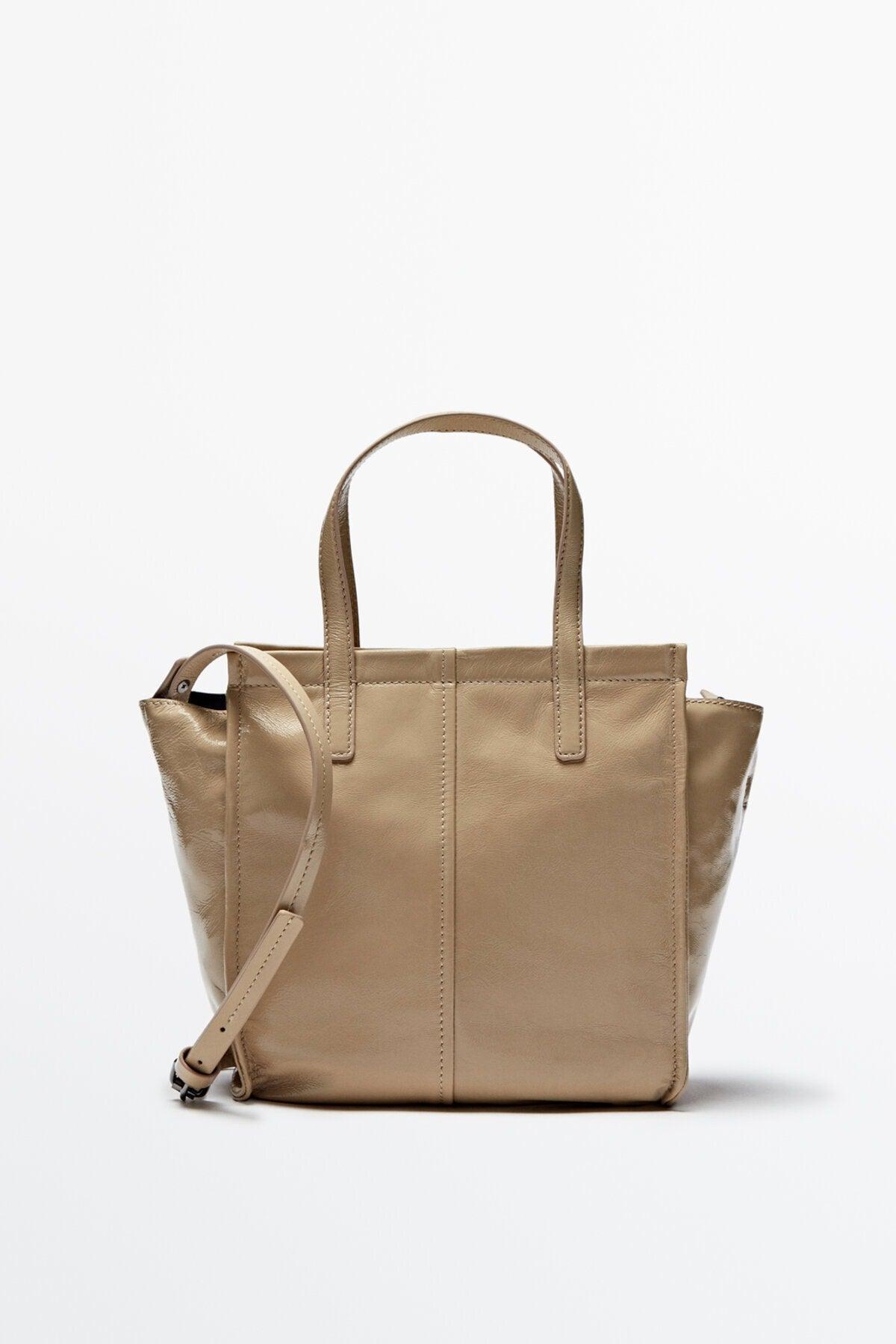 Cracked Look Leather Mini Tote Bag - Swordslife