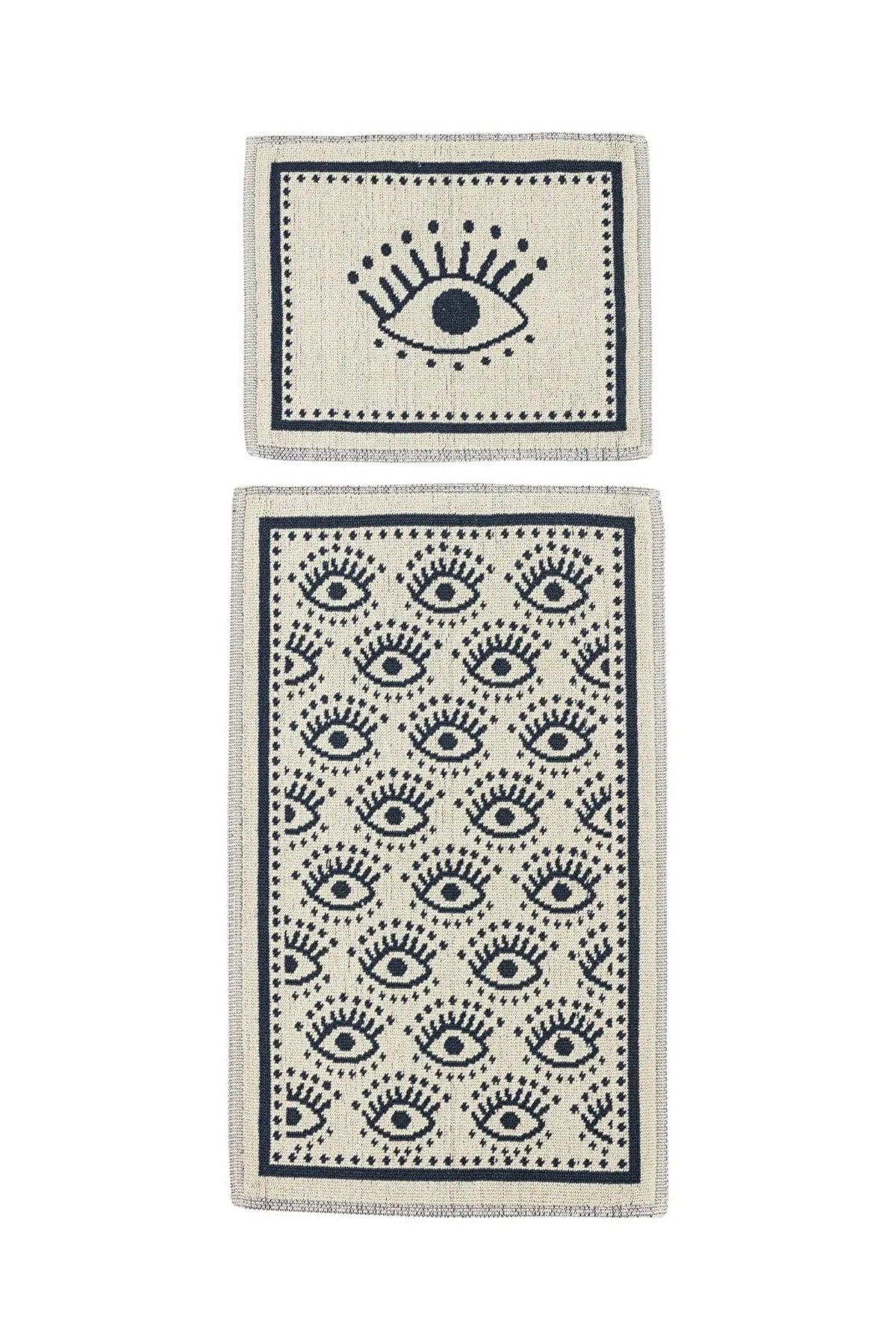 Eye Pattern Bath Mat 2 Pack 60x100 cm - Swordslife