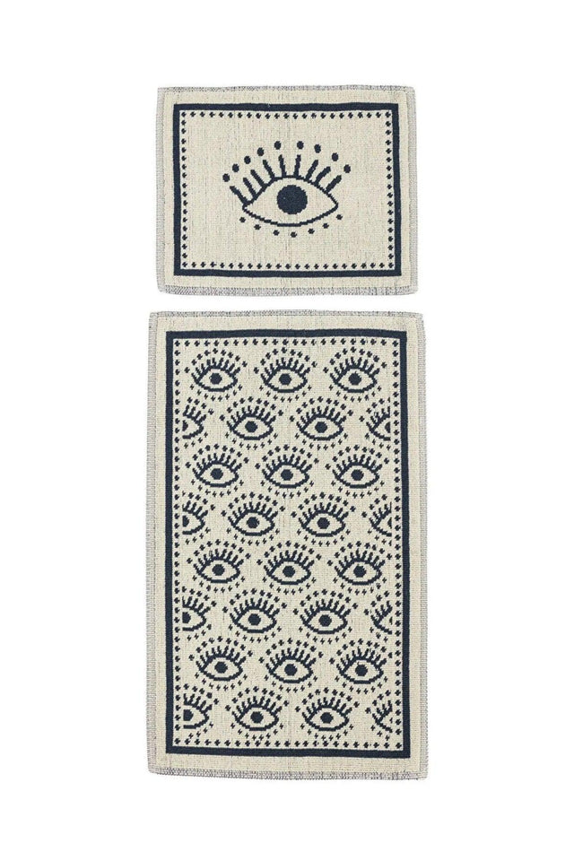 Eye Pattern Bath Mat 2 Pack 60x100 cm - Swordslife