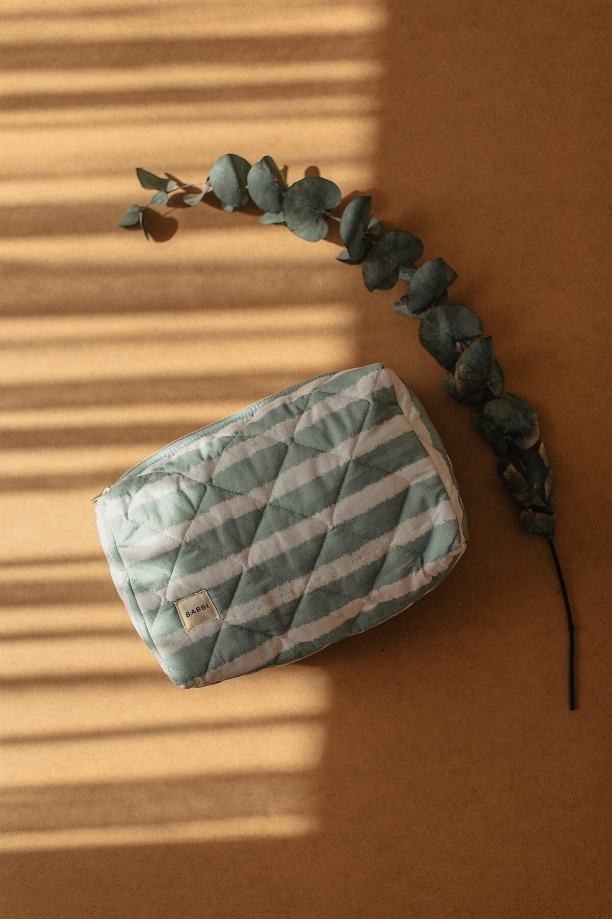 Atelier Babbi Mommy Baby Bag- 100% Organic Cotton- Mint