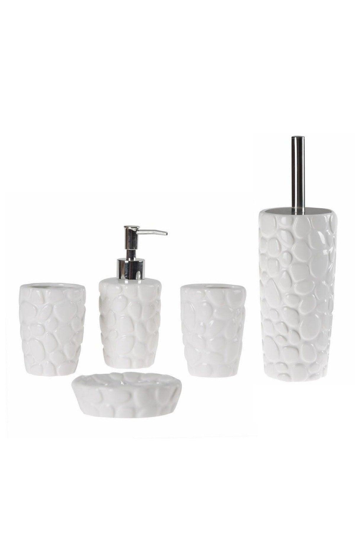 5 Piece Ceramic Bathroom Set - Swordslife