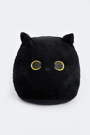 Black Cat Decorative Plush Pillow 35 Cm Black