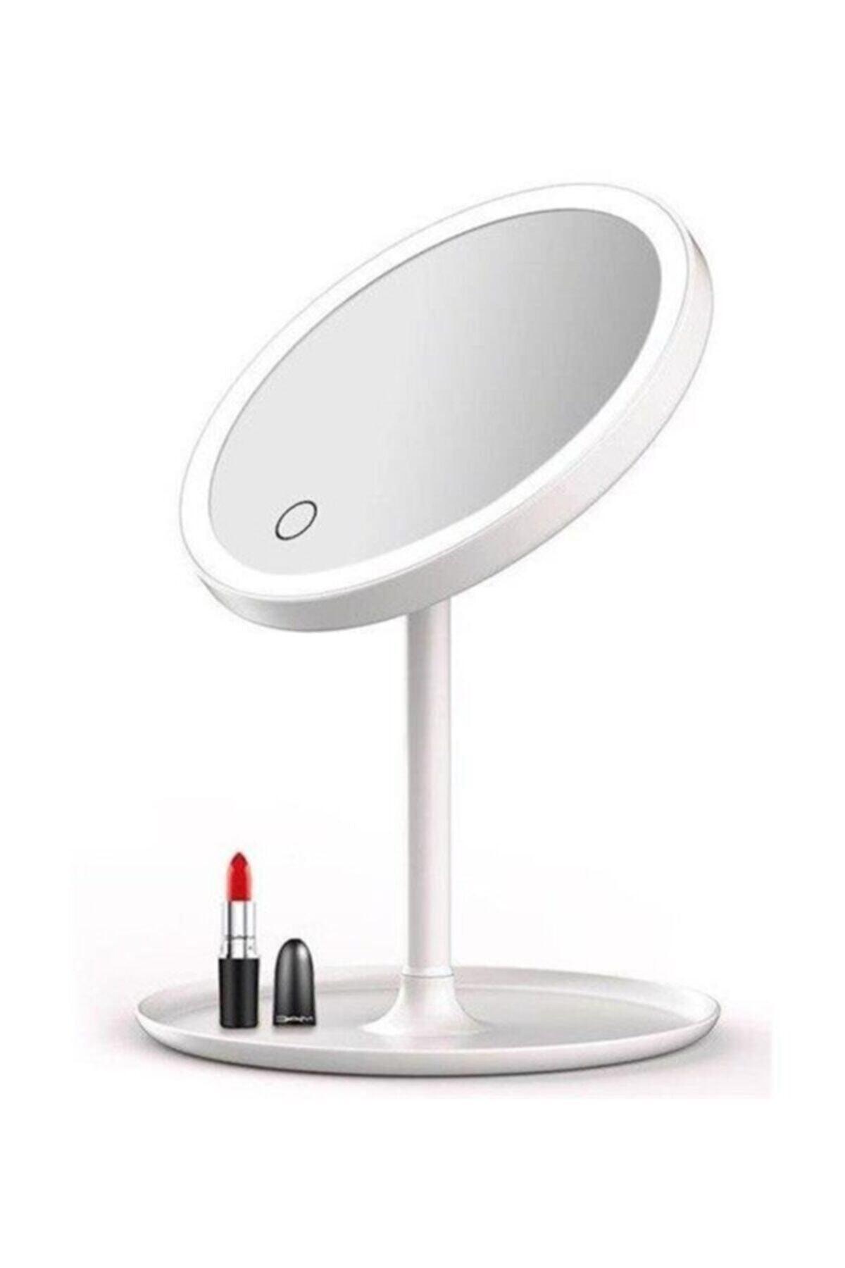 Touch Led Illuminated Usb Li Round Table Top Makeup Mirror Vanity Mirror With Led - Swordslife