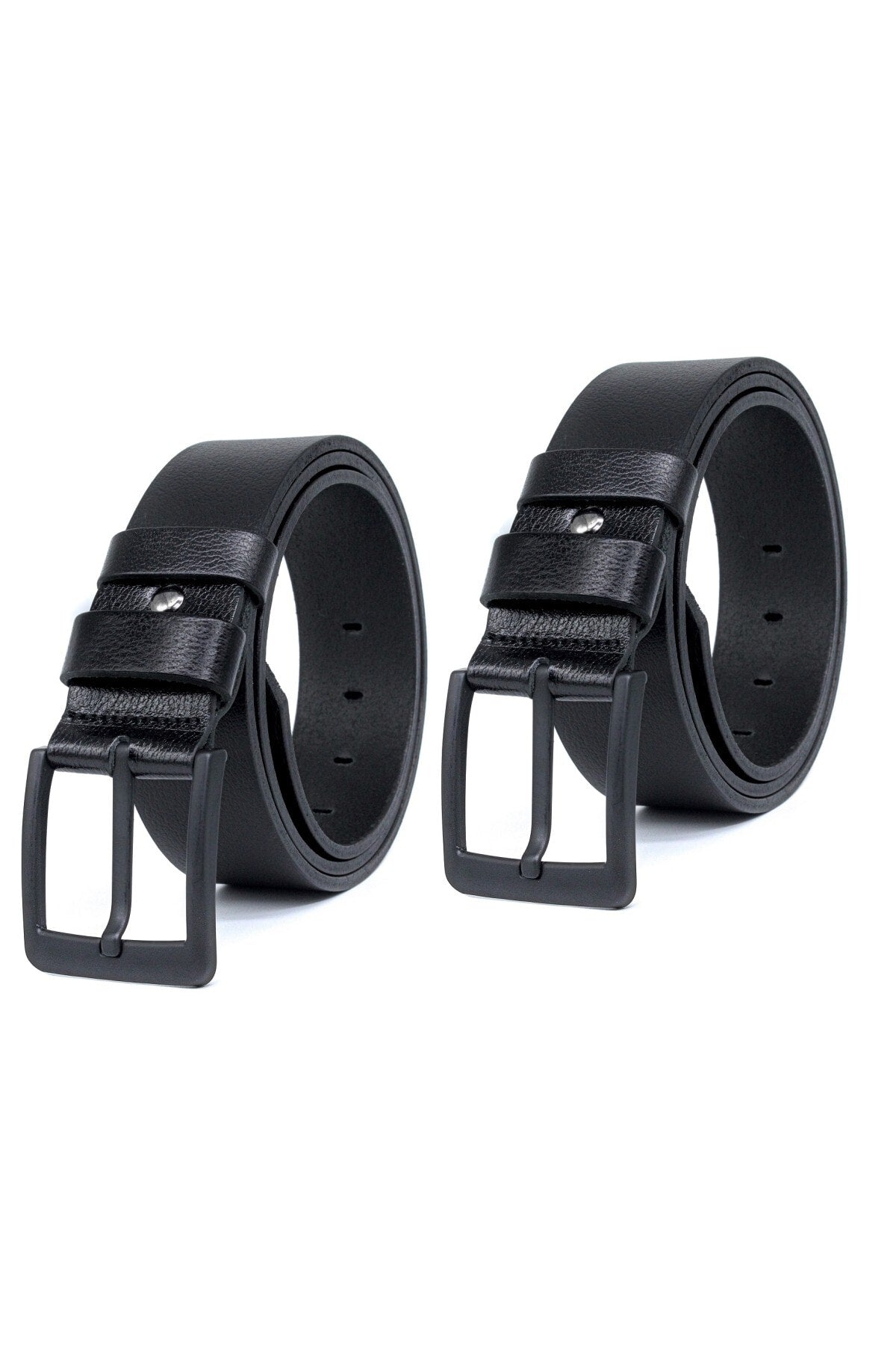 Pack Black - Black Buffalo Leather Men'S Denim Belt 4.5 Cm