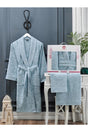 Women's Aqua Green Asian Curl Salyaka Bathrobe Set - Swordslife