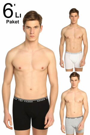 Men'S Mixed Color 6 Pack Lycra Boxer Elf568S0060Ccm6 0060