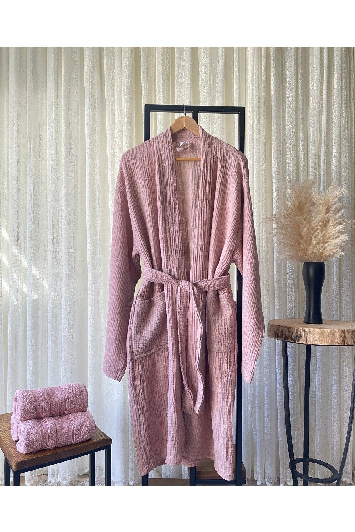 Unisex 4 Layer Muslin Bathrobe/ Dressing Gown/ Kimono - Swordslife