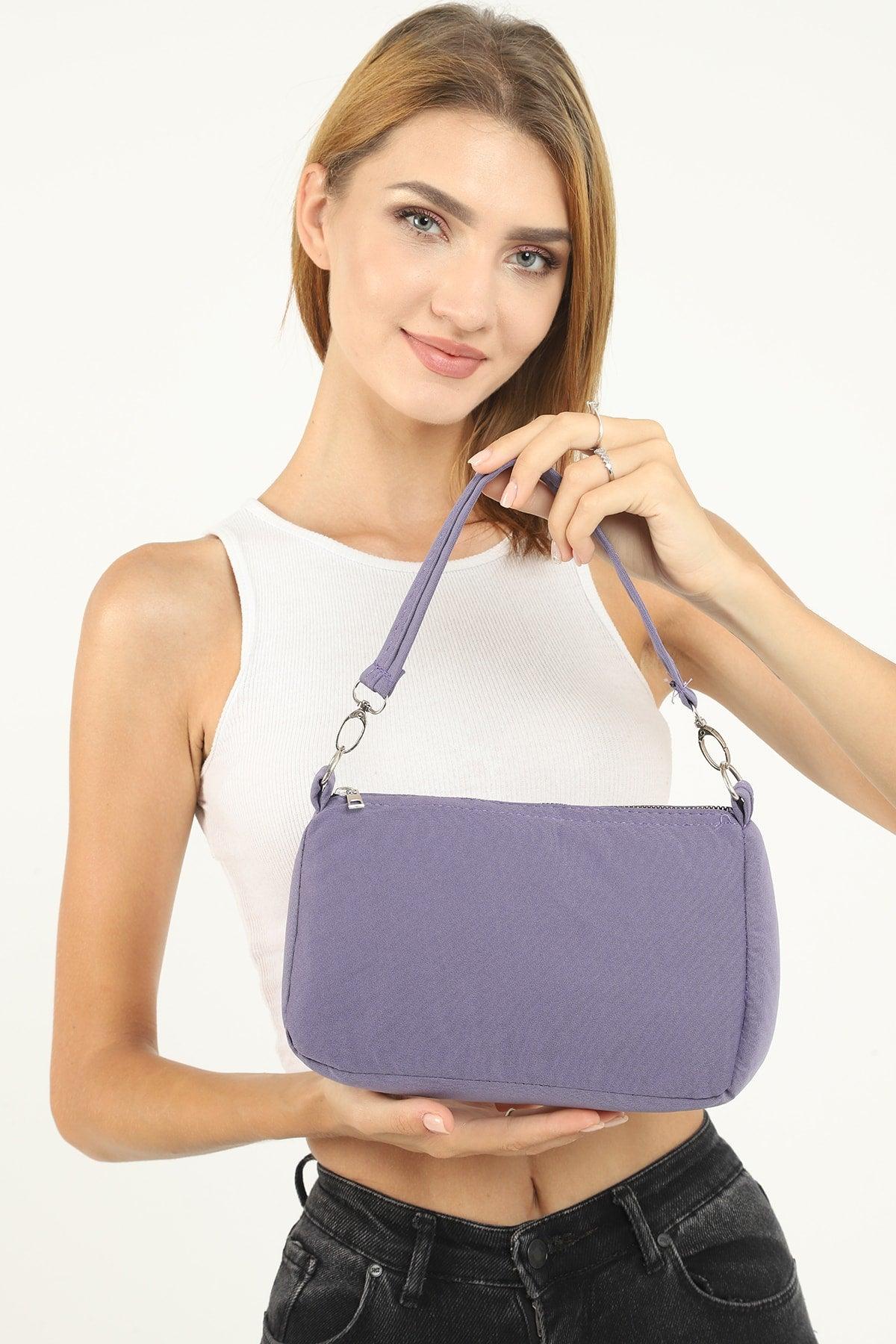 Lilac U16 Baguette Hand And Shoulder Bag L:23 Cm E:15 Cm W:7cm - Swordslife