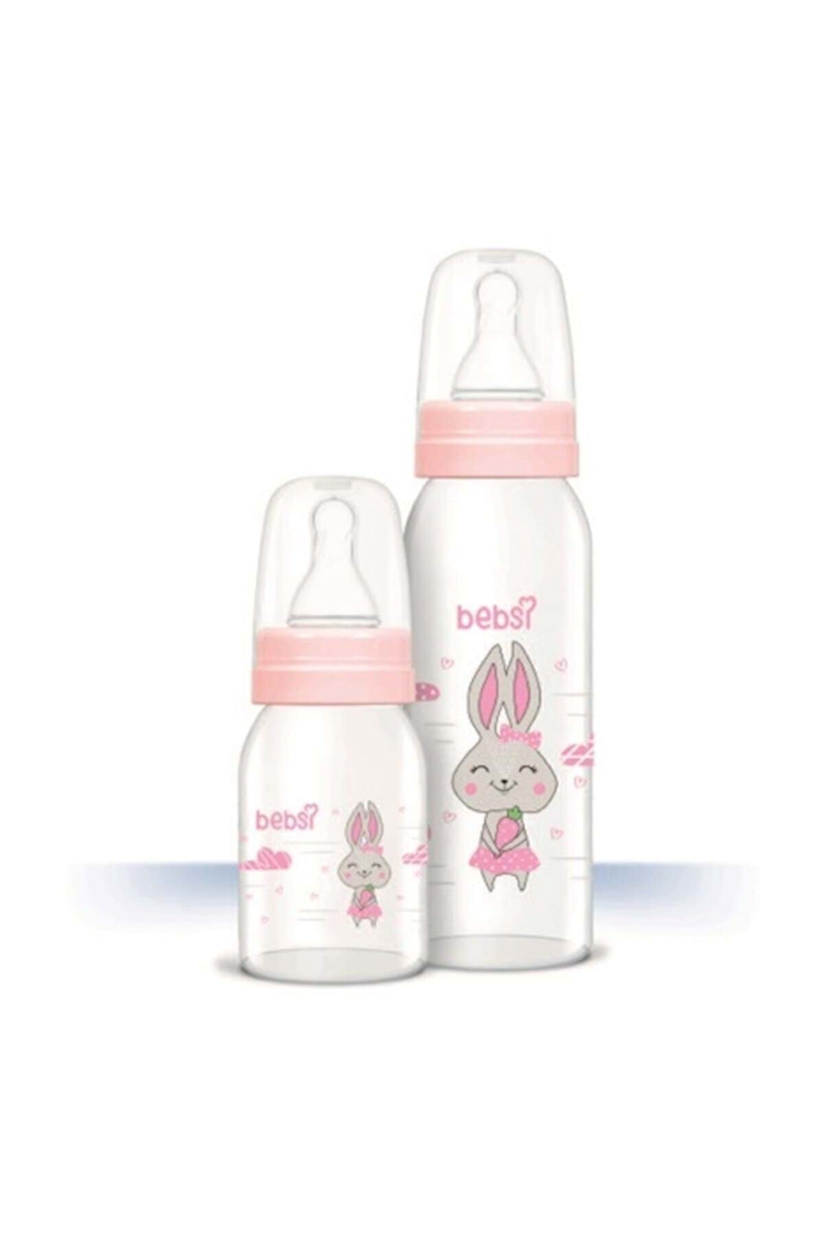 Bebsi Glass Bottle Set Pink 250 Ml +125 Ml