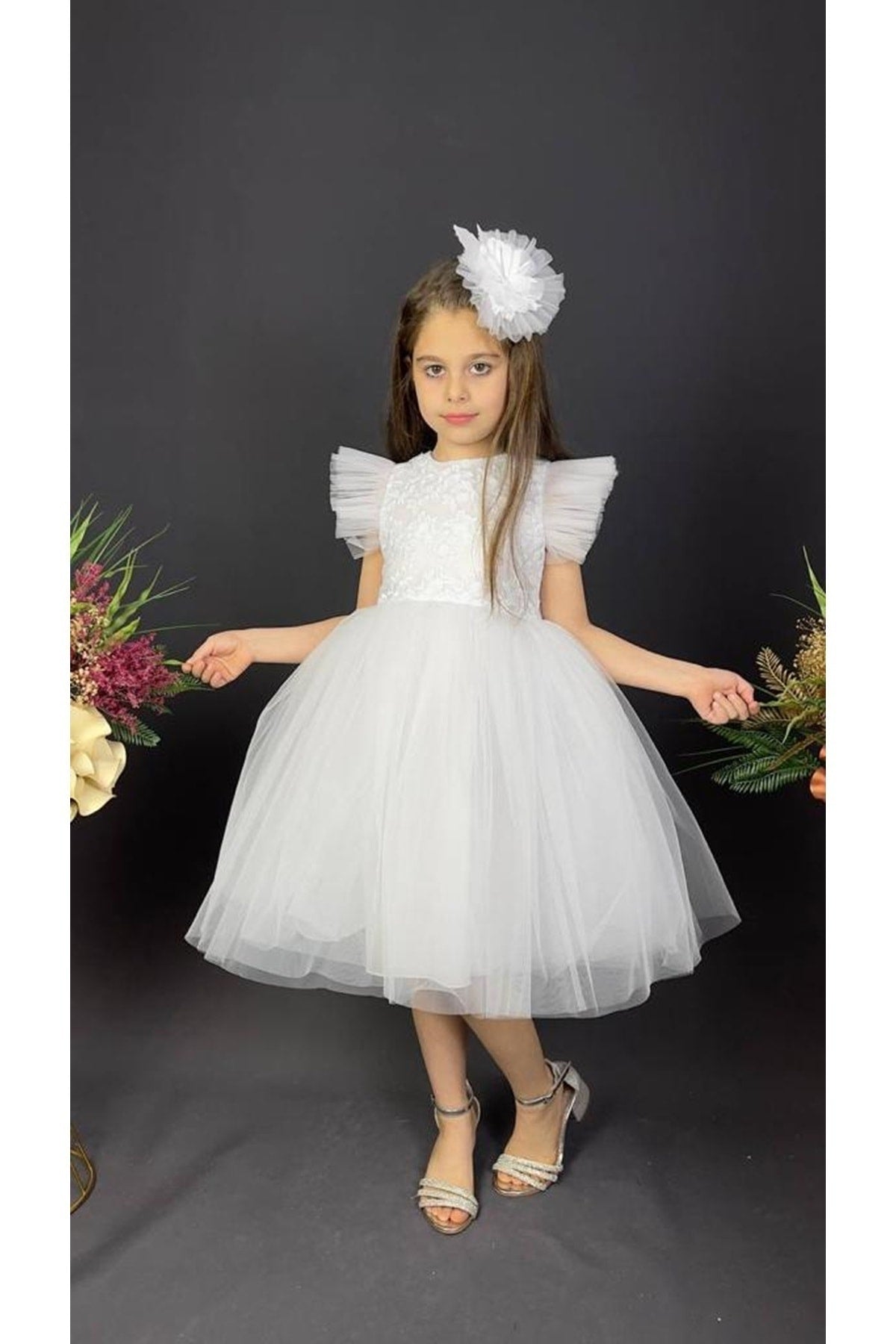Girl Princess Dress Mnk0531 White