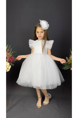 Girl Princess Dress Mnk0531 White