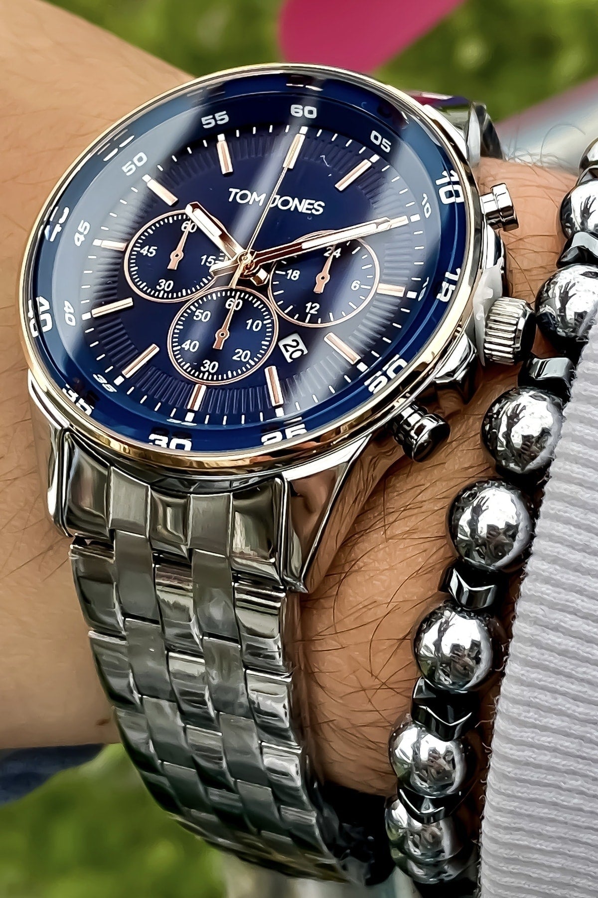 Original Tomjones Steel Blue Dial New Season Sport Lux Men'S Watch