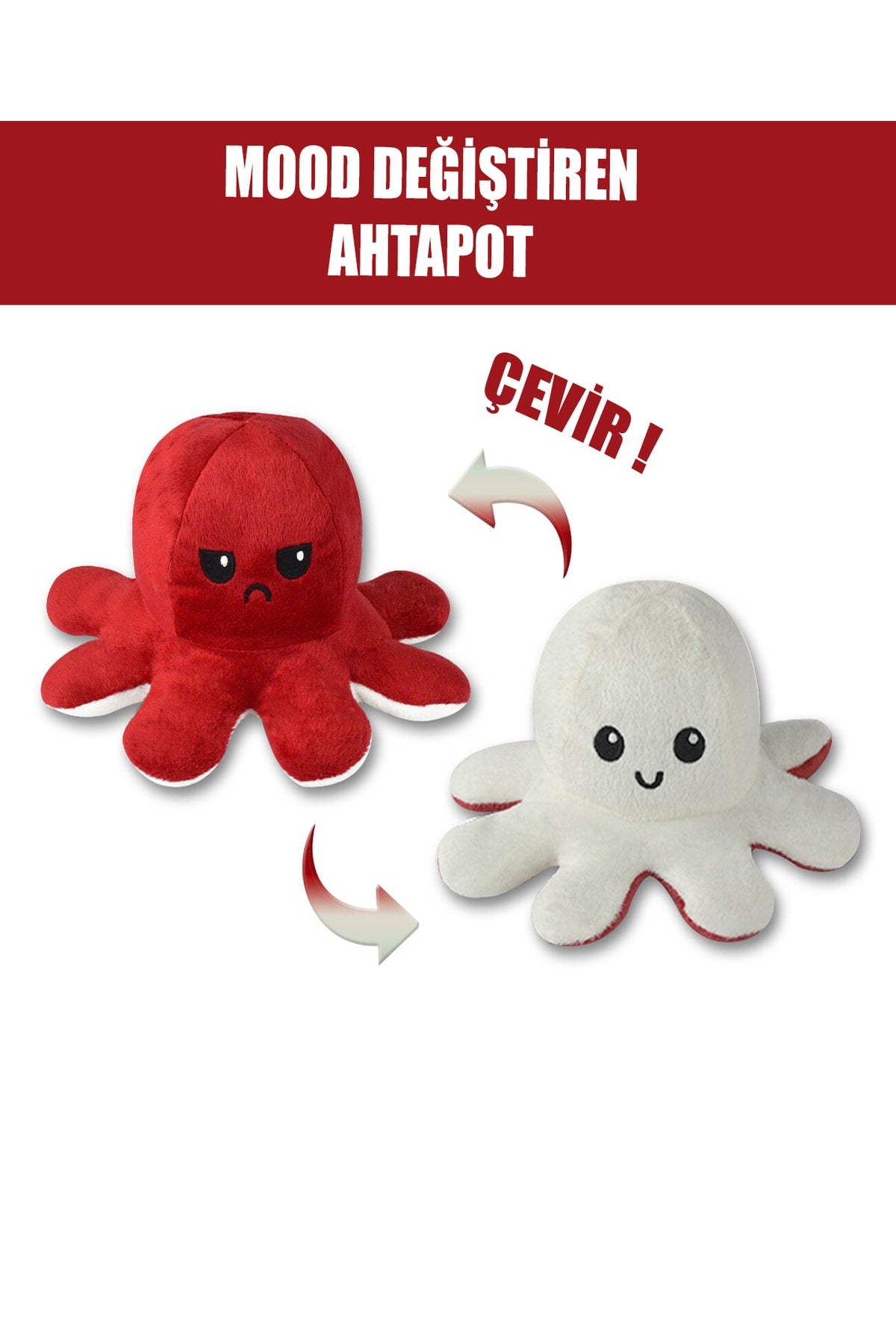 Mood Changing Octopus Red-White