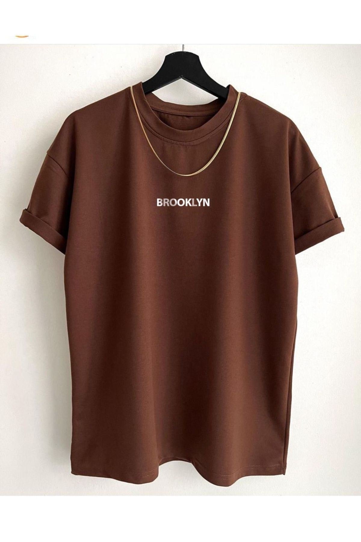 Black Street Men'S Brown Brooklyn Printed Tshirt