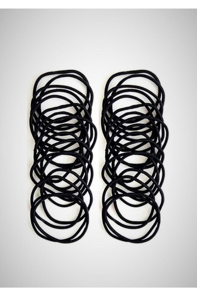 24 Pcs Black Thin Rubber Buckle Set - Swordslife