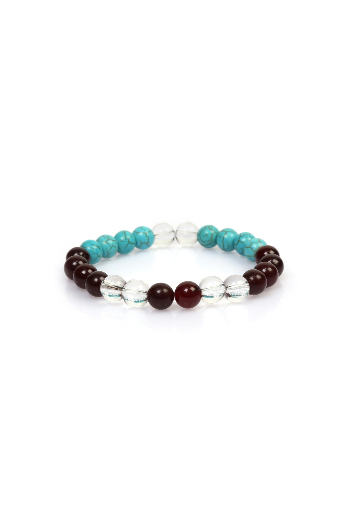 Certified Natural Stone Evil Eye Talisman Bracelet (Lal, Turquoise, Crystal Quartz Stone Natural Stone Bracelet)