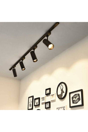 Black Case And Daylight 4 Pieces 360 Degree Rotating Led Rail Spot Lamp 1 Mt Rail Luminaire Rail Spot 4