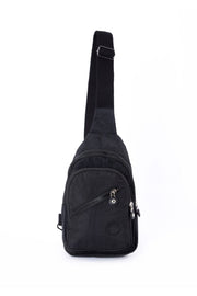 Women'S Black Canvas Messenger Bag