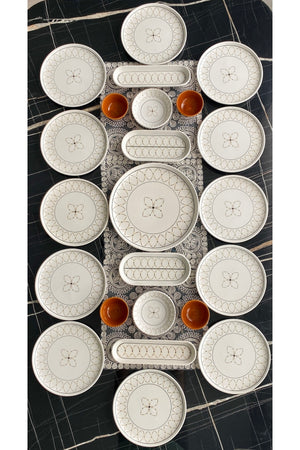 Gold Ellips 12 Person 23 Piece Breakfast Set