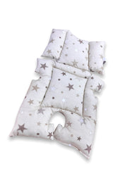 Baby Stroller And Car Seat Cushion With Lumbar Support Brown Star