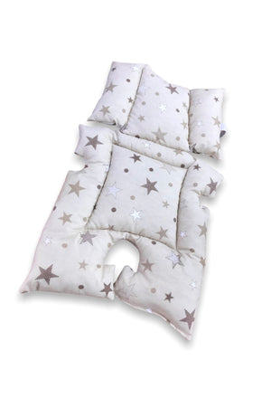 Baby Stroller And Car Seat Cushion With Lumbar Support Brown Star