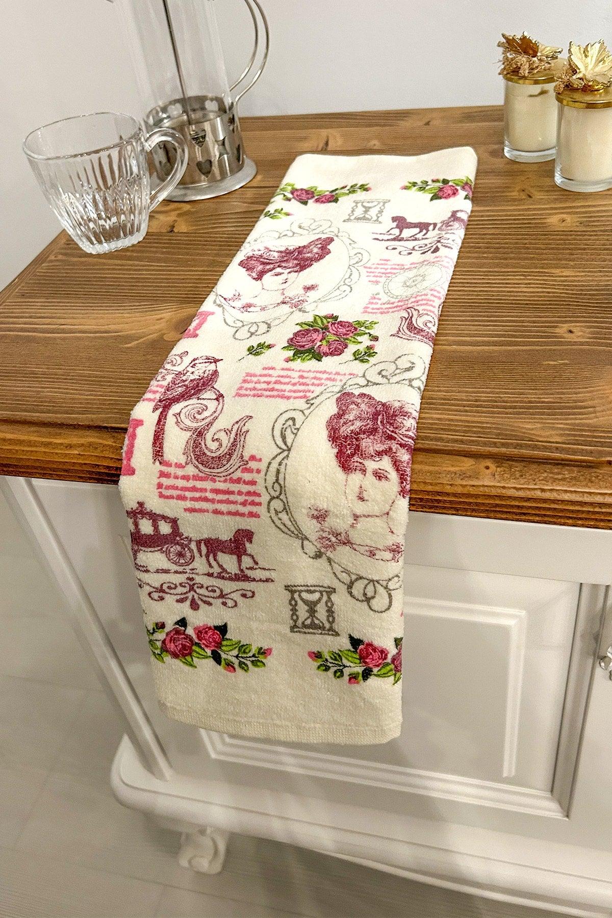 Kitchen Cotton Printed 30x50 Cm Hand Face Kitchen Towel Soft Patterned Water Absorbent Towel - Swordslife