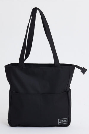 Rompasso Women Black Waterproof Soft Tote Fabric Multi Compartment Arm And Shoulder Bag